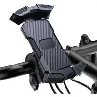 Stelby Fahrradhalter Fahrrad Handyhalterung 360° drehbare Motorrad Lenker Halterung, Stoßfeste Smartphone Halterung für E-Bike, Roller & MTB