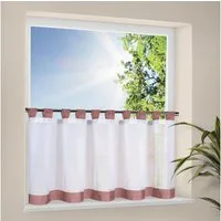 Happy Home Scheibengardine CARA (1 St), Schlaufen, transparent, HxB: 50x150, Webware "Made in Germany"