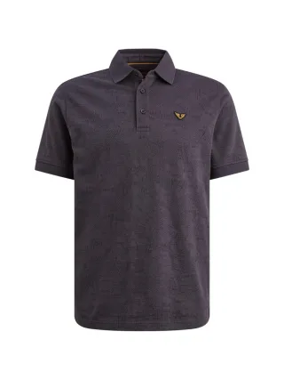 PME Legend - Poloshirt mit Allover-Jacquardmuster blau - Gr. - L