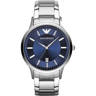 Emporio Armani AR2477 Klassische Herrenuhr mit blauem Zifferblatt