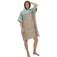 normani Badeponcho Damen Surfer Poncho Kuta, Bio-Baumwolle, Kapuze, Schlupf, Badeponcho aus 100 % saugstarker Bio-Baumwolle