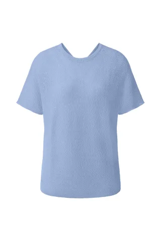 Rich & Royal - Crew neck shiny yarn clear sky - Gr. - S
