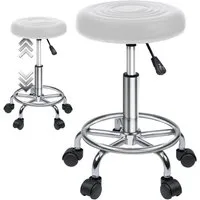 Goods+Gadgets Drehhocker Drehhocker – Arbeitshocker – Rollhocker – Höhenverstellbar Bürohocker (höhenverstellbarer), Praxishocker Rollhocker