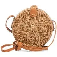 Der Trachtler Basttasche Korbtasche Bali Bag in runder Form, handgefertigt in Bali