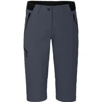 Bergson Outdoorhose VIDAA COMFORT Capri Damen 3/4 Wanderhose, leicht, strapazierfähig, Normalgrößen, grau/blau