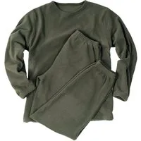 Mil-Tec Thermounterhemd Bundeswehr Thermo Unterwäsche Fleece mit Rundhalsausschnitt