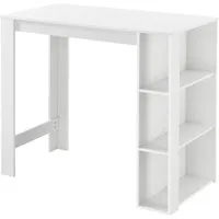 en.casa Bartisch, »Danderyd« 120x60x106 cm mit 3 Ablagefächern Weiß