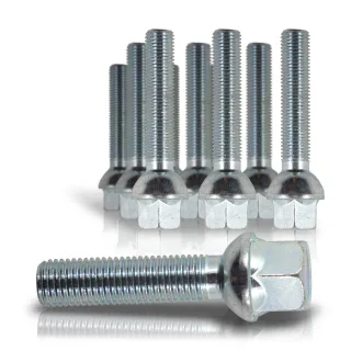 10x Radbolzen Radschrauben Spurverbreiterung Alufelgen Kugelbund M14 x 1,5 50mm