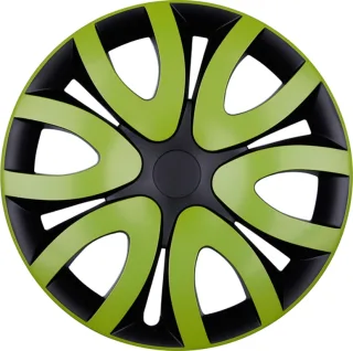 4x PREMIUM DESIGN Radkappen Radzierblenden "Mika" 16 ZOLL #66 in Grün Schwarz