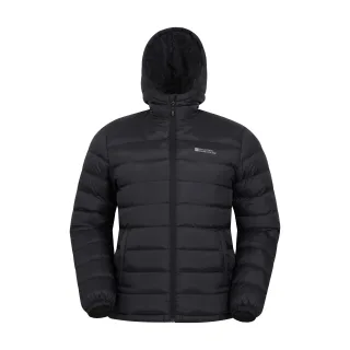 Mountain Warehouse Herren Seasons gesteppte Jacke mit Kunstfellfutter (Schwarz)