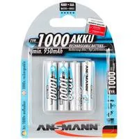 1000mAh NiMh Professional, Akku silber