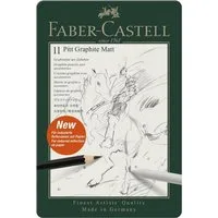 Faber-Castell Zeichenkohle Faber-Castell Set Pitt Graphite - Matt - 11er Metalletui