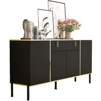 FUFU&GAGA Sideboard Komodenschrank mit 4 Türen und 1 Schublade