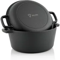 BBQ-Toro Schmortopf Gusseisen Topf 6,8 Liter, Schmortopf zum Kochen, Gusseisen