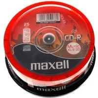Maxell CD-Rohling 25 Maxell Rohlinge CD-R Audio 80 Minuten Musik Spindel