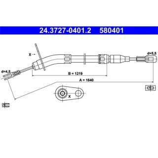 ATE Handbremsseil hinten links Mercedes Coupe Kombi T Model Stufenheck