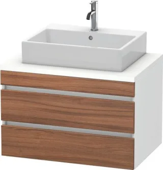 Duravit DuraStyle Konsolenwaschtischunterbau wandhängend Nussbaum & Weiß Matt 800x548x512 mm - DS531 DS531707918