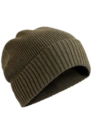 camel active - Strickmütze aus Baumwollgemisch olive brown - Gr. - OS