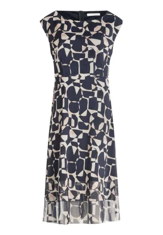 Betty & Co - Midikleid Dark Blue/Nature - Gr. - 34