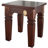Massivmoebel24 Hocker OXFORD (Hocker Akazie 42x42x45 nougat lackiert OXFORD #601), Hocker Akazie 42x42x45 nougat lackiert OXFORD #601