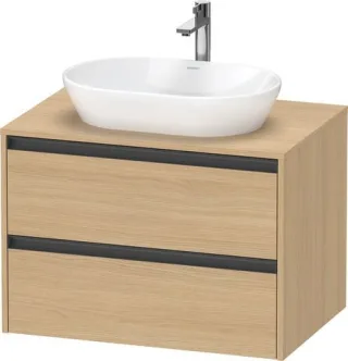 Duravit Ketho.2 Konsolenwaschtischunterbau wandhängend Natur Eiche Matt 800x550x568 mm - K2489503030 K24895030300000