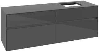 Villeroy & Boch Waschtischunterschrank Collaro C13600 1600x548x500mm Glossy Grey C13600FP