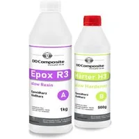 DD Composite Epoxidharz 1kg Epox R3 + 500g Härter H3 slow bis 10cm (2-St), Gießharz, Kunstharz, Resin
