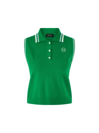 Marc Cain Sports - Stricktop mit Ajourmuster bright emerald new - Gr. - 38