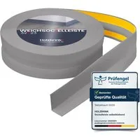 HOLZBRINK Sockelleiste HOLZBRINK selbstklebend PVC 32x23mm, 1 m, L: 100 cm, 1m Rolle, Küchenleiste Abschlussleiste für Badezimmer Farbe: Hellgrau