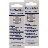 WATER-I.D. Pool-Wassertest Refillpack für PoolLab mit 70 Tabletten, 5 Messparameter, 140-tlg., nur für Photometer