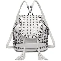 Miss Lulu Rucksack Mode Rucksack, Handtaschen für Frauen mit Ketten-Schultergurt & Nieten