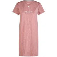 By Louise Nachthemd Lace Luxury (Set, 1-tlg., 1-teilig) Damen Sleepshirt ca.95cm lang Kurzarm Baumwolle
