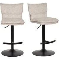 Duhome Barhocker (5501A1), 2er Set, Barstuhl Drehbar aus Bouclé