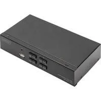 KVM Switch DispalyPort 4x1, KVM-Switch schwarz