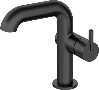 Neuesbad Serie 600 Waschtischarmatur mit geradem Auslauf ohne Ablaufgarnitur, schwarz matt NB1BQS_N24M1