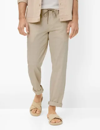 Eurex by Brax Herren Chino Style TILL ECRU CHECK, hellbeige, Gr. 265U