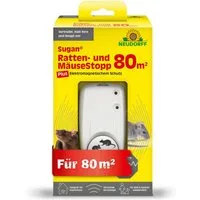 Neudorff Ultraschall-Tierabwehr Sugan Ratten- und MäuseStopp (für 80 m) 1 Stk., Rattenschreck Ultraschall vertreibt Ratten und Mäuse sofort und dauerhaft aus Haus, Keller und Garage, kein Gewöhnungseffekt durch ständig wechselnde Frequenzen, Gegen Ra