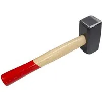 Beast Hammer 1500g Fäustel, Schlosserhammer, Stahl Kopf Hammer mit Holzstiel (1-St), Stahl Kopf 1500g