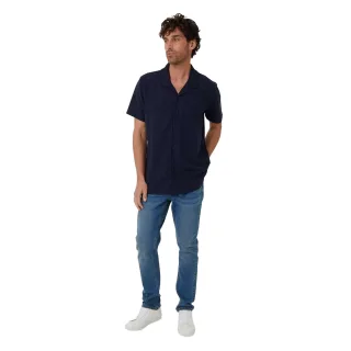Threadbare - "Antti" Hemd für Herren, leger, kurzärmlig (Marine)