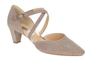 Gabor 01.363 Damenschuhe Riemchen Pumps rosato Glitzer 5cm Absatz
