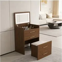 STILVORA Schminktisch mit offenem Spiegel Kosmetiktisch-Set mit Bequemes Sitzen 3 Schubladen (Eck-Schminktisch mit Schminktisch, Nachttisch und Stuhl, mit transparenten Glasplatte), Einfache Montage