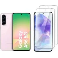 CLM-Tech Displayschutzglas 2x Schutzfolie für Samsung Galaxy A56 5G Panzerfolie kristallklar für Samsung Galaxy A56 5G, Panzerglas Folie - Anti-Fingerabdruck und kratzfest -, 2 Stück, Kristallklar