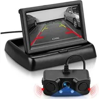 CkeyiN Pro Rückfahrkamera Auto,4,3" Monitor,120° Weitwinkel Rückfahrkamera (Wasserdicht IP68,mit Nachtsicht,Einparkhilfe, für alle Automodelle (12 Volt)