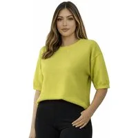 Worldclassca Strickpullover Worldclassca Damen Basic Kurzarm Strickpullover Leicht Rundhals Pulli Neue Kollektion - Stilvolle und gemütliche Strickmode für Damen