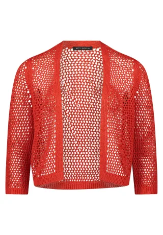 Betty Barclay - Grobstrickjacke Hibiscus Red - Gr. - 42