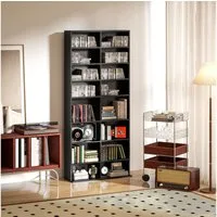 HOMCOM CD-Regal Medienaufbewahrung für Wohnzimmer, Blu-ray-Regal 1-tlg., Große Speicherkapazität, verstellbare Fächer, kompakt