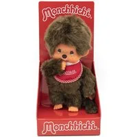 Sekiguchi Plüschfigur Monchhichi Plüschfigur Junge mit Latz rot/braun 20cm