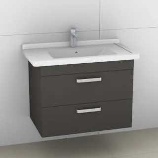 Artiqua 411 Waschtischunterschrank für Starck 3 030480 Stahlgrau, 411-WU2L-D05-7142-88 411-WU2L-D05-7142-88