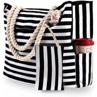 Blusmart Strandtasche Große Strandtasche für Damen mit kleiner Geldbörse (Segeltuch Umhängetasche, Beach Bag, Einkaufstasche Wasserdicht), Für Reisen, Strand, Schwimmbad