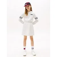 Tommy Hilfiger Sweatkleid SATIN APPLIQUE HWK DRESS LS für Kinder bis 16 Jahre, mit Satin-Applikation
